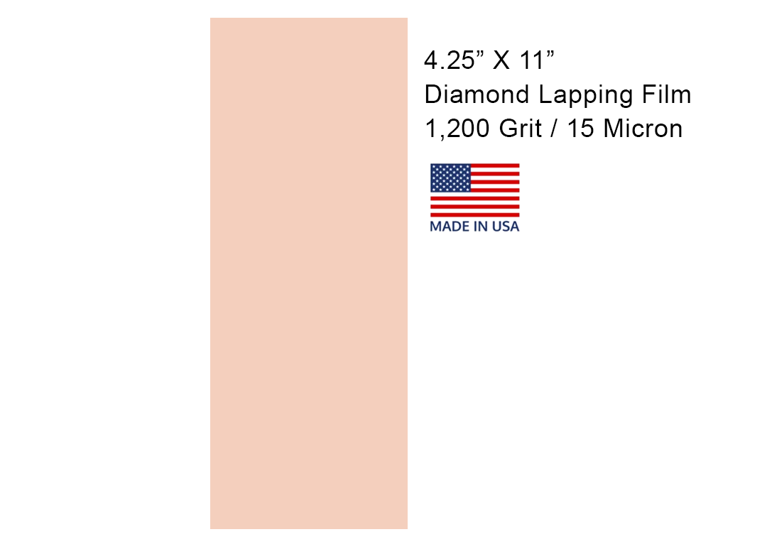 Diamond Lapping Film With Pressure Sensitive Adhesive  4 1/4" X 11"