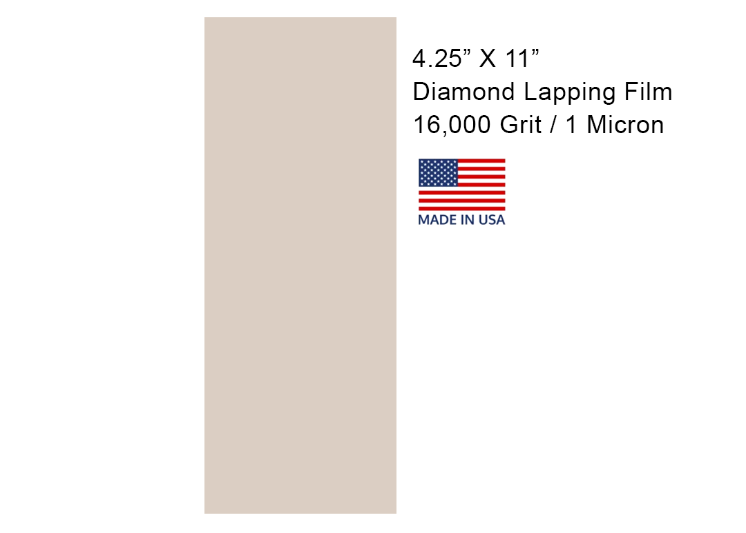 Diamond Lapping Film With Pressure Sensitive Adhesive  4 1/4" X 11"