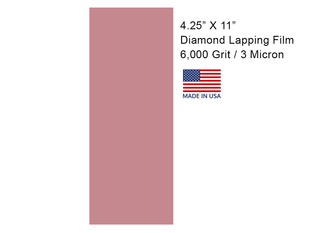 Diamond Lapping Film With Pressure Sensitive Adhesive  4 1/4" X 11"