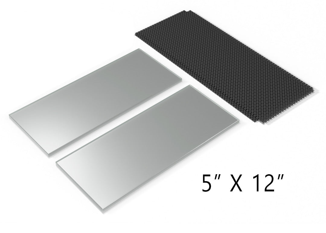 Plate Glass 2 Pack 5" X 12" X 5/16"