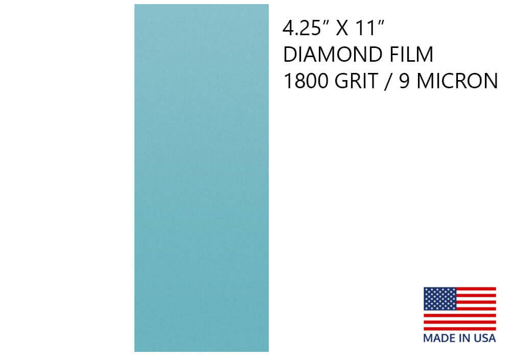 Diamond Sharpening Film 4 1/4" X 11" for Scary Sharp System 1800 Grit / 9 Micron