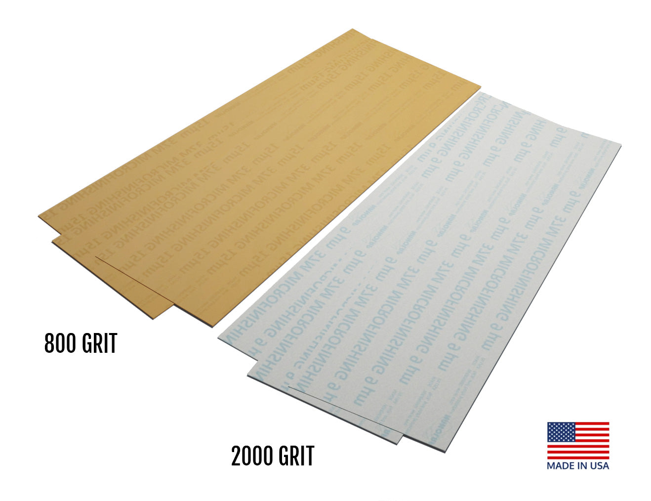 Microfinish Film 2 Grits Set 3" X 9"