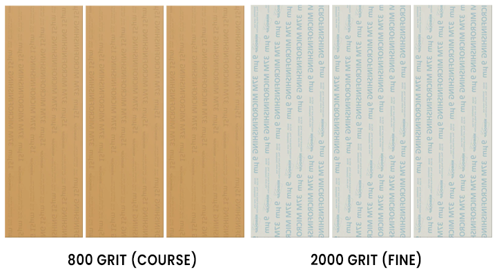 Microfinish Film 2 Grits Set 3" X 9"
