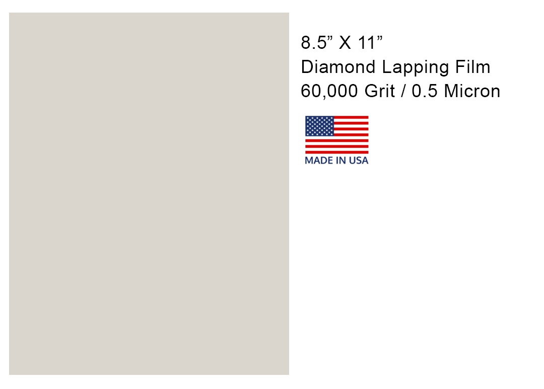 Diamond Lapping Film With Pressure Sensitive Adhesive 8 1/2" X 11"