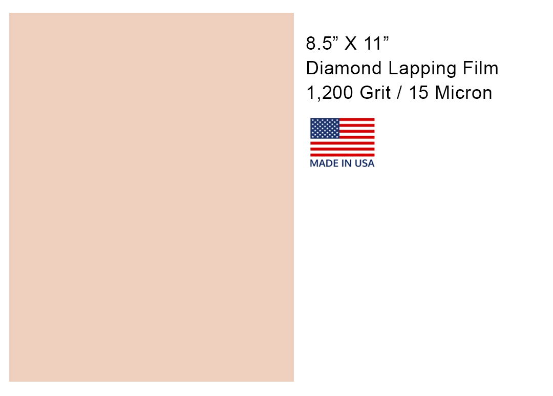 Diamond Lapping Film With Pressure Sensitive Adhesive 8 1/2" X 11"