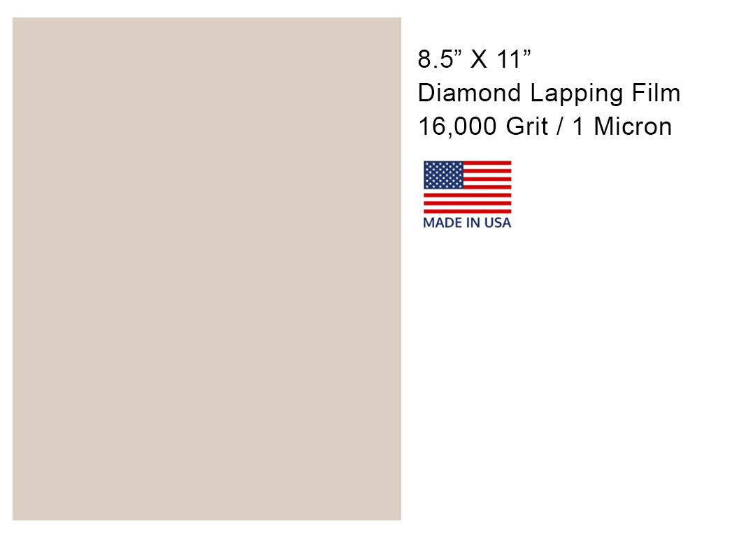 Diamond Lapping Film With Pressure Sensitive Adhesive 8 1/2" X 11"