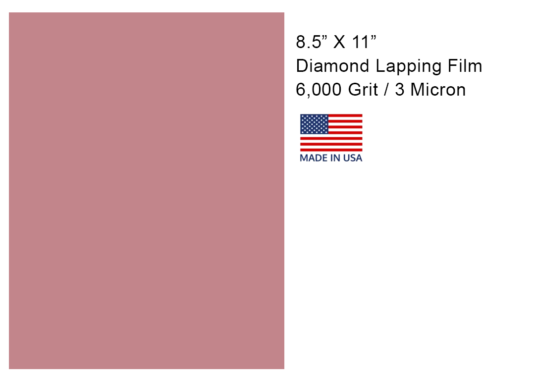 Diamond Lapping Film With Pressure Sensitive Adhesive 8 1/2" X 11"