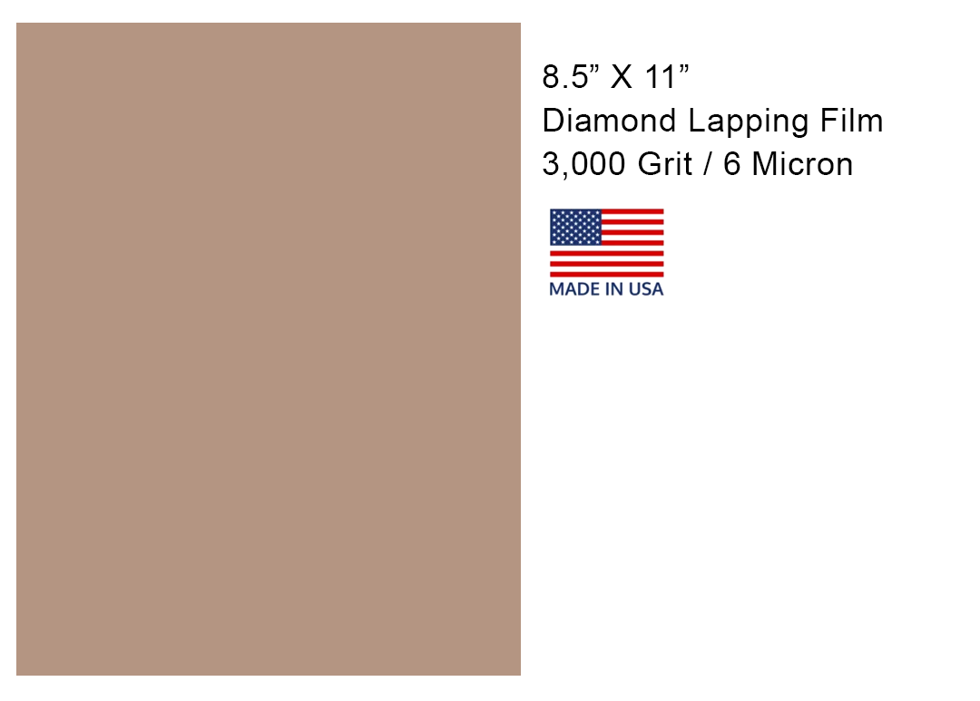 Diamond Lapping Film With Pressure Sensitive Adhesive 8 1/2" X 11"