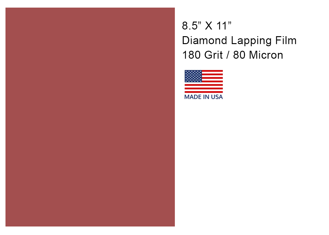 Diamond Lapping Film With Pressure Sensitive Adhesive 8 1/2" X 11"