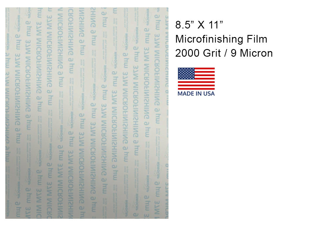 Aluminum Oxide Microfinishing Film With Pressure Sensitive Adhesive 8 1/2" X 11"