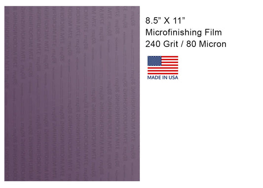 Aluminum Oxide Microfinishing Film With Pressure Sensitive Adhesive 8 1/2" X 11"