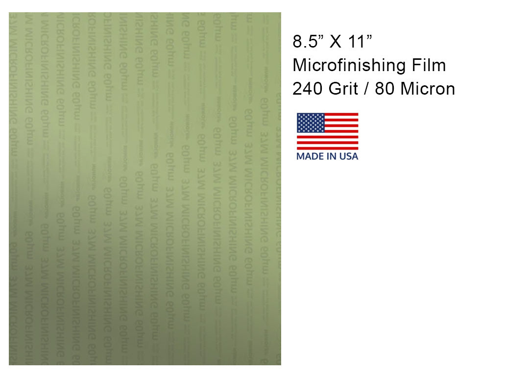 Aluminum Oxide Microfinishing Film With Pressure Sensitive Adhesive 8 1/2" X 11"