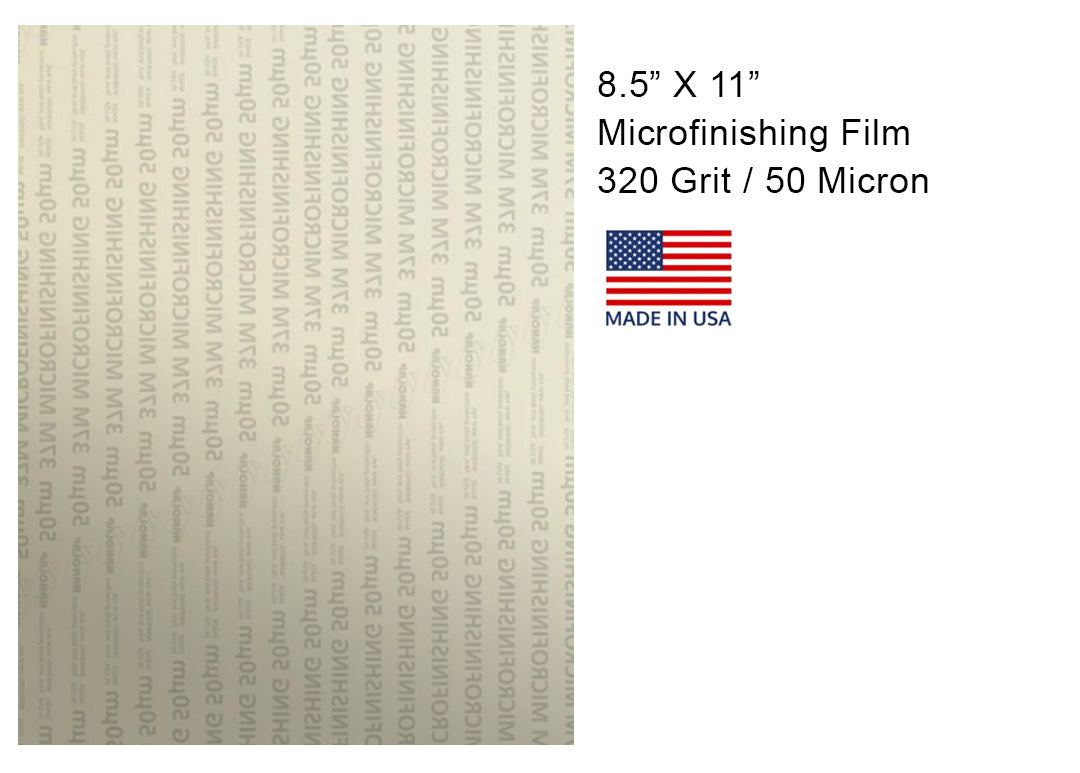 Aluminum Oxide Microfinishing Film With Pressure Sensitive Adhesive 8 1/2" X 11"