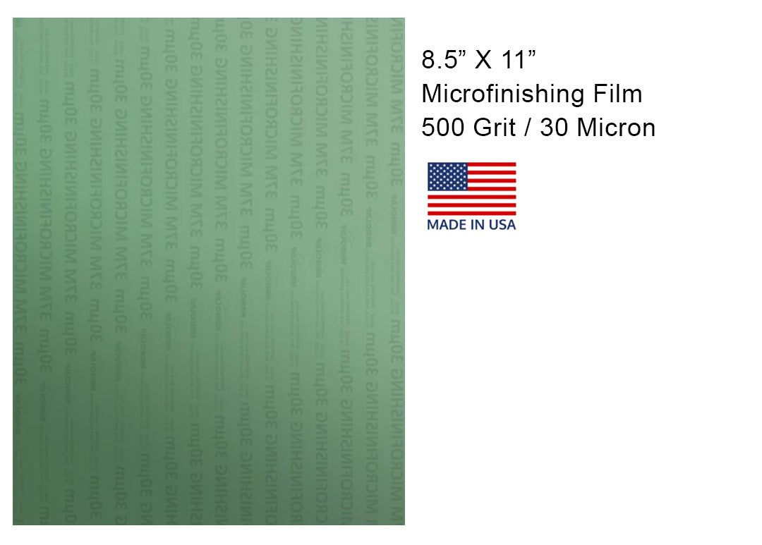 Aluminum Oxide Microfinishing Film With Pressure Sensitive Adhesive 8 1/2" X 11"