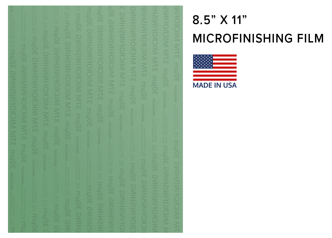 Microfinishing Sharpening Film 8.5" X 11"  500 Grit / 30 Micron