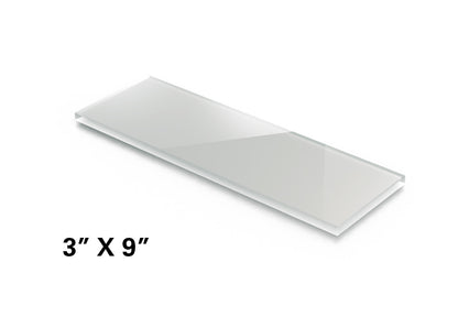 3" X 9" Plate Glass for Scary Sharp System