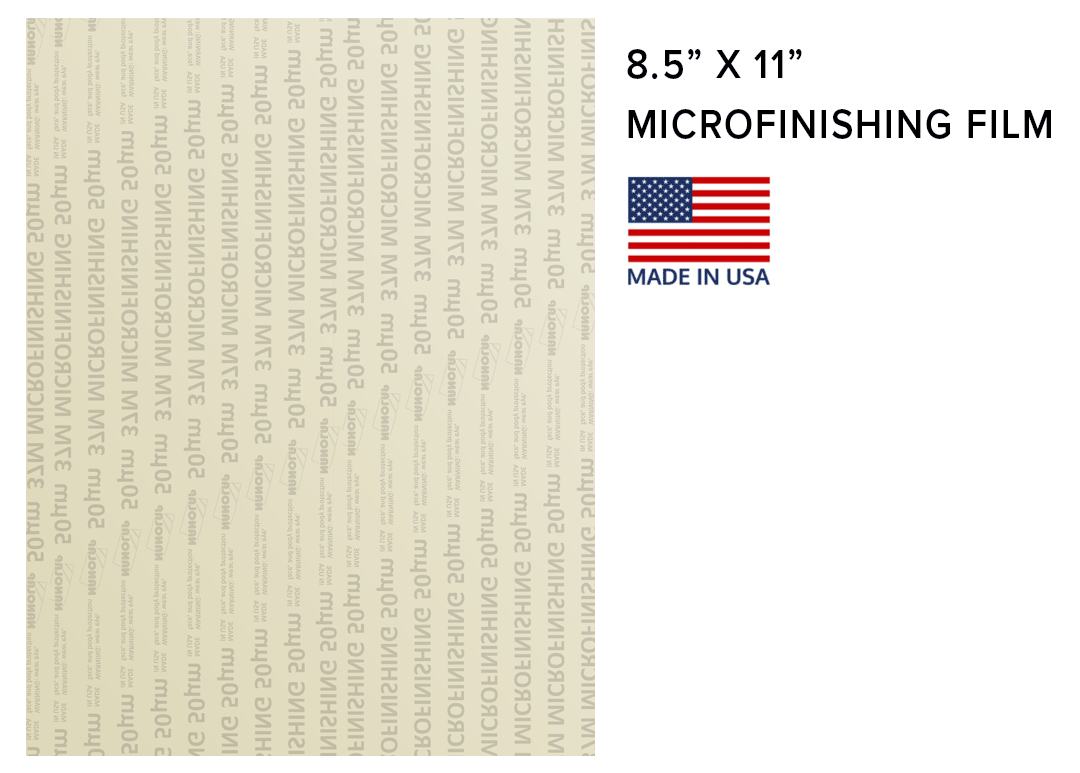 Microfinishing Sharpening Film 8.5" X 11"  320 Grit / 50 Micron