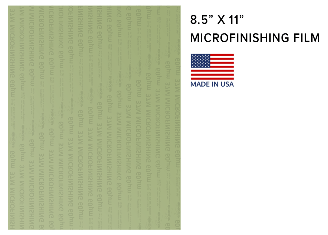 Microfinishing Sharpening Film 8.5" X 11" 280 Grit / 60 Micron