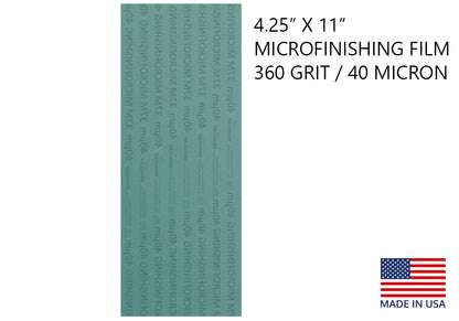 Aluminum Oxide Microfinishing Film With Pressure Sensitive Adhesive 4 1/4" X 11"