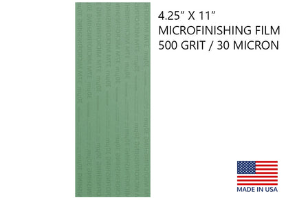 Aluminum Oxide Microfinishing Film With Pressure Sensitive Adhesive 4 1/4" X 11"